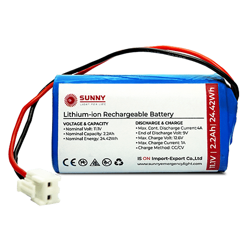 Lithium-ion Rechargable Battery - Sunny Emergency Light